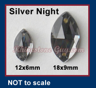 RG Premium Navette Sew On Silver Night